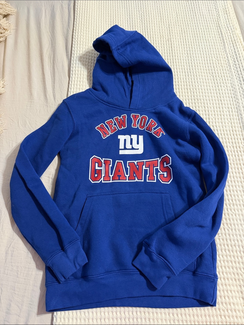 NFL Blue New York Giants Hoodie with Red & White Logo